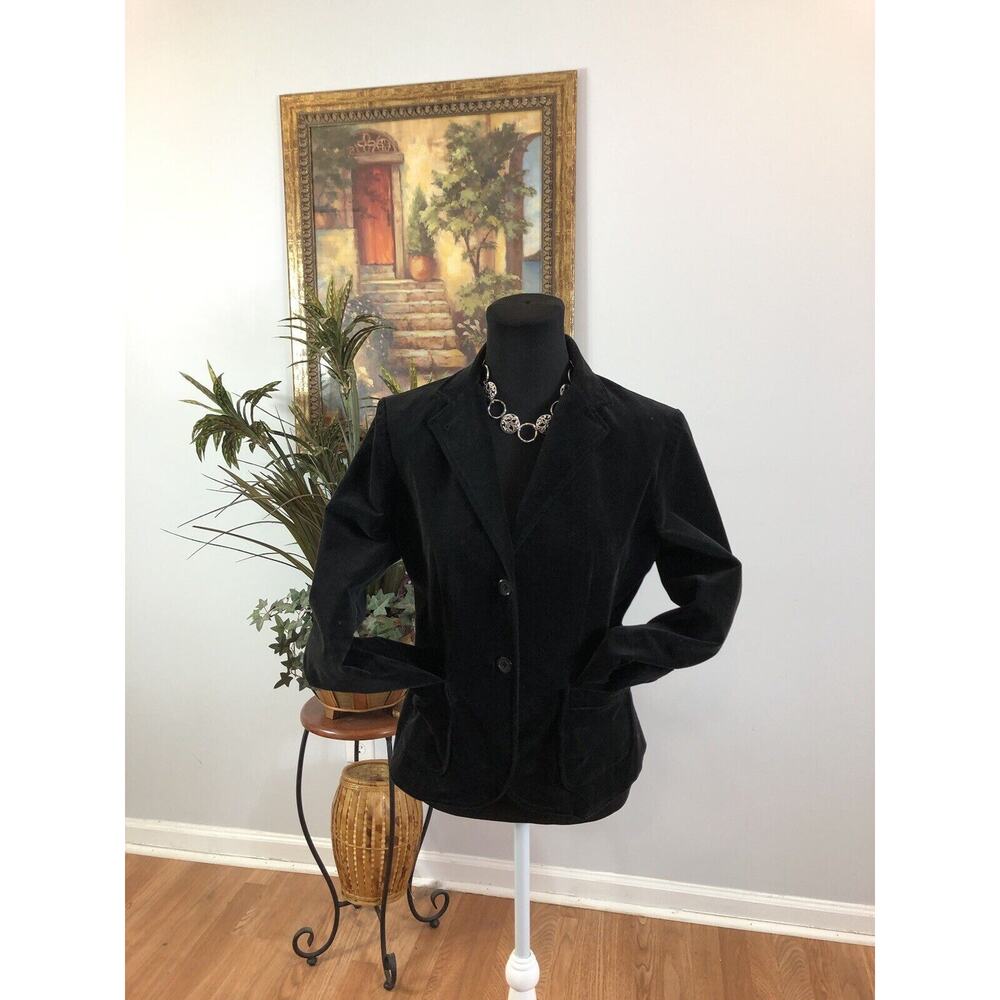 Gap Women Long Sleeve Lined Lapel Notch Blazer Black 4 Office Siren Mob Wife